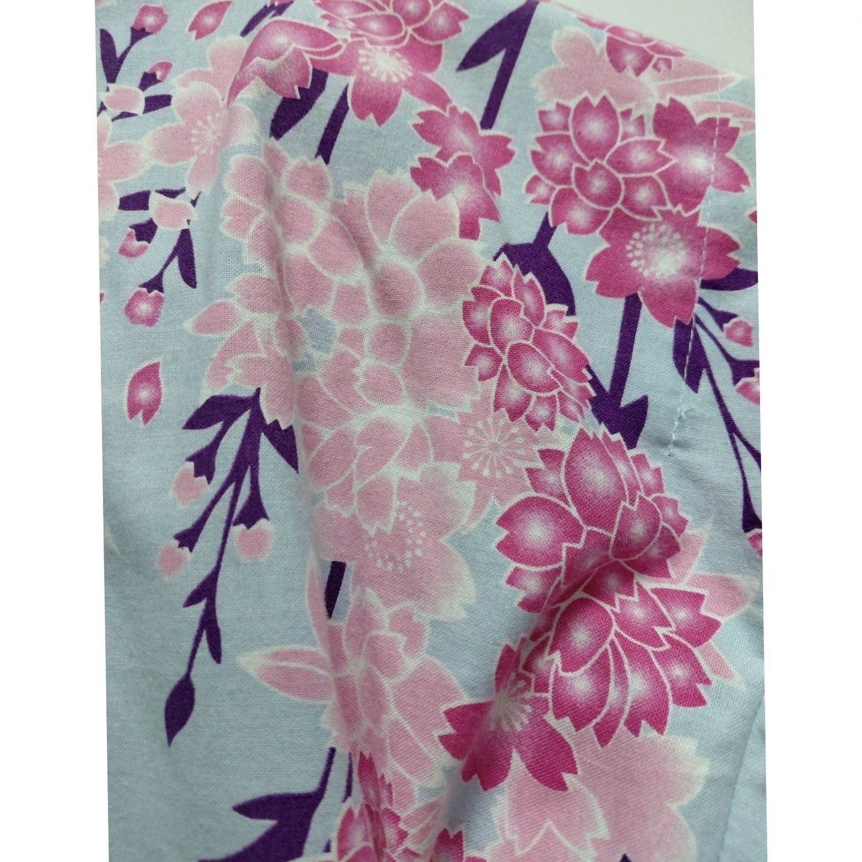 Pinko Produced by Hey Floral Kimono Robe Pink 3/4 Sleeve V-Neck Women Size M Size ONE SIZE - 3 Thumbnail