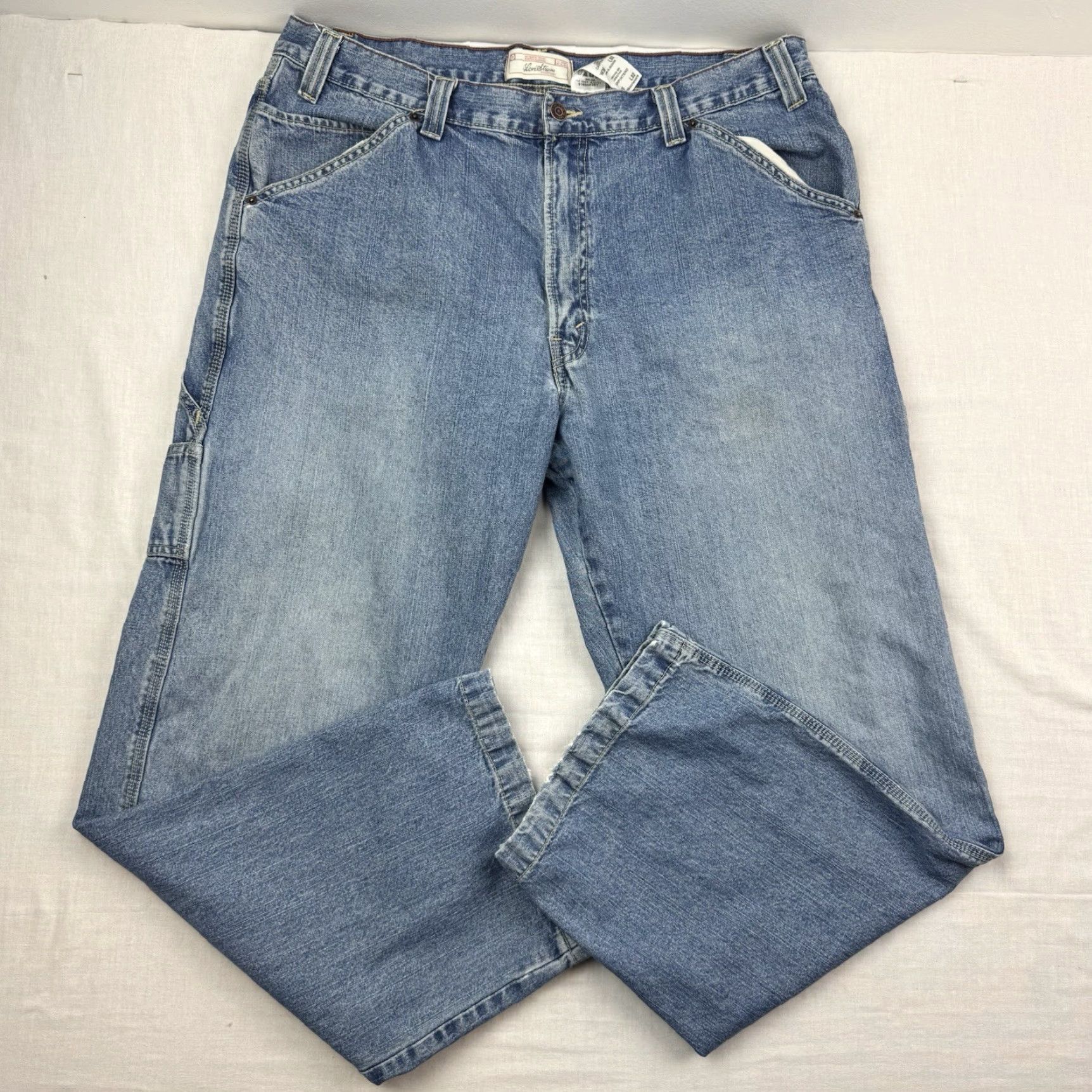 Levi's VINTAGE Levi's Carpenter Jeans Men 38x32 Blue Wide-Leg 90s Grunge Y2K Baggy Size US 38 / EU 54 - 2 Thumbnail