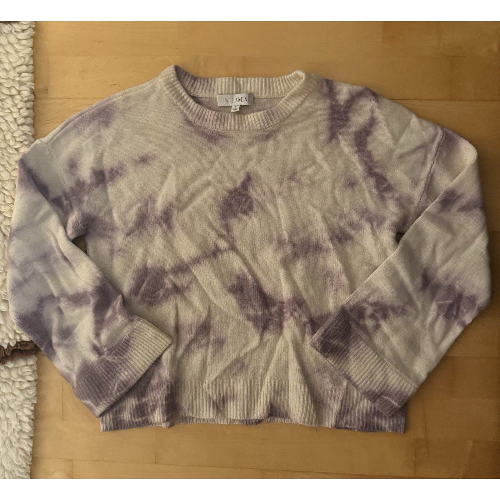 INTERMIX INTERMIX Sweater Wool Cashmere Blend Tie Dye Size Purple S Size S / US 4 / IT 40 - 1 Thumbnail