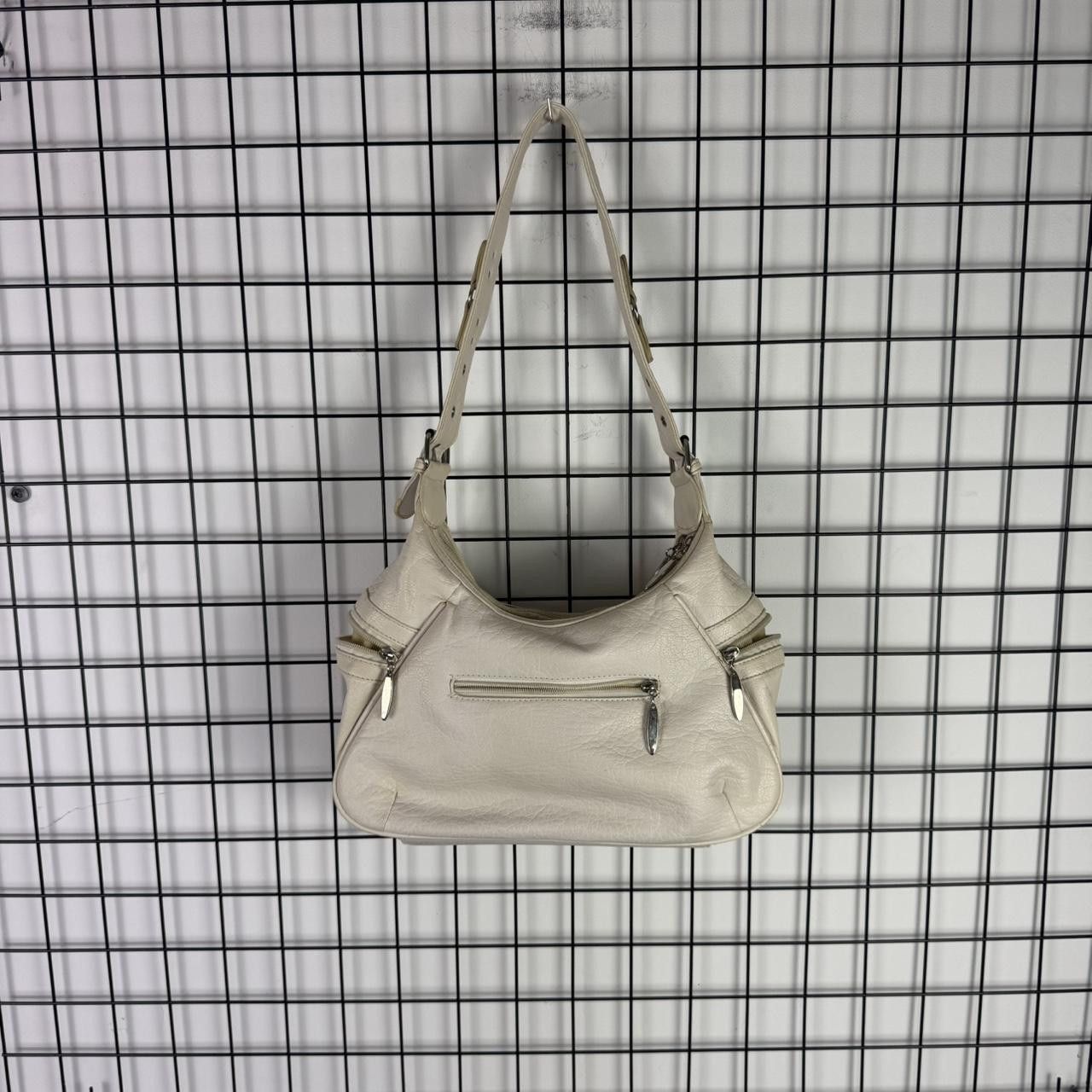 Vintage Beige Leather 2000s Bag Affilaction Vintage Buckle Size ONE SIZE - 6 Thumbnail