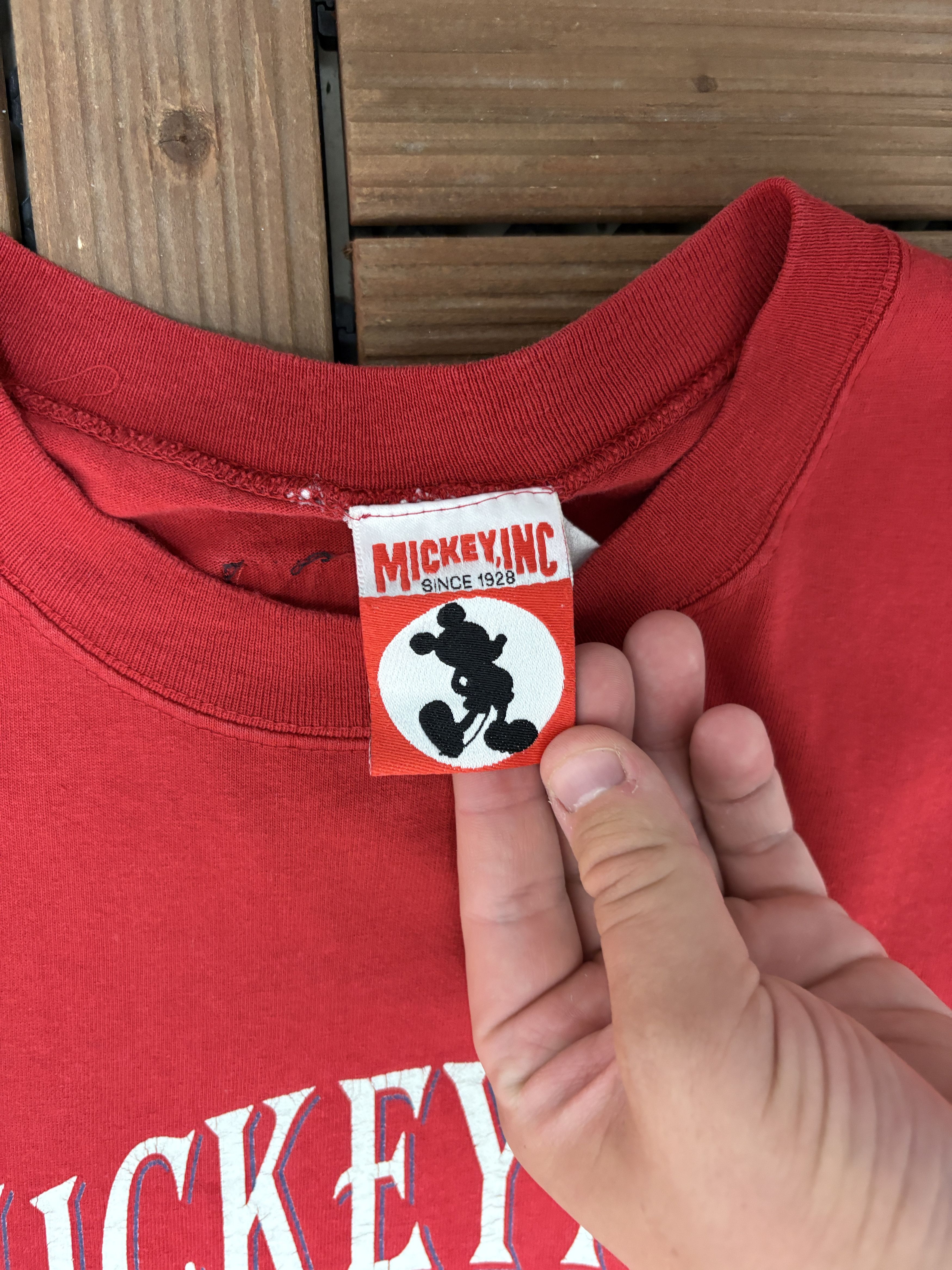 Disney Mickey Mouse Ace U.S. Air Force Vintage Red Tee Size US XL / EU 56 / 4 - 4 Thumbnail