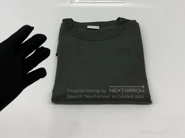 Dries Van Noten Dries Van Noten Dark Gray Crew Neck Drop Shoulder Loose Sh Size US L / EU 52-54 / 3 - 1 Thumbnail