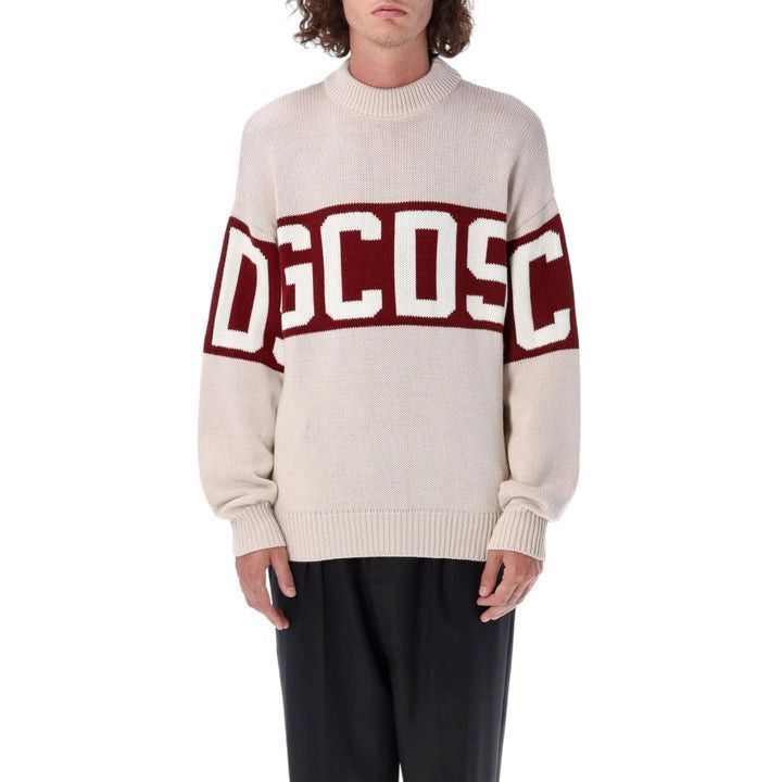 Wool Logo Band Sweater Beige Red 1XL -, Men's — image 2 of 5