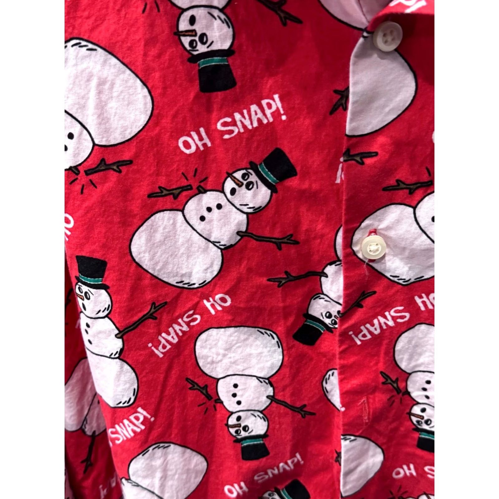 Poler North Pole Long Sleeve Shirt Mens Large L Multicolor Snowman Christmas 16 x 35 Size US L / EU 52-54 / 3 - 4 Thumbnail