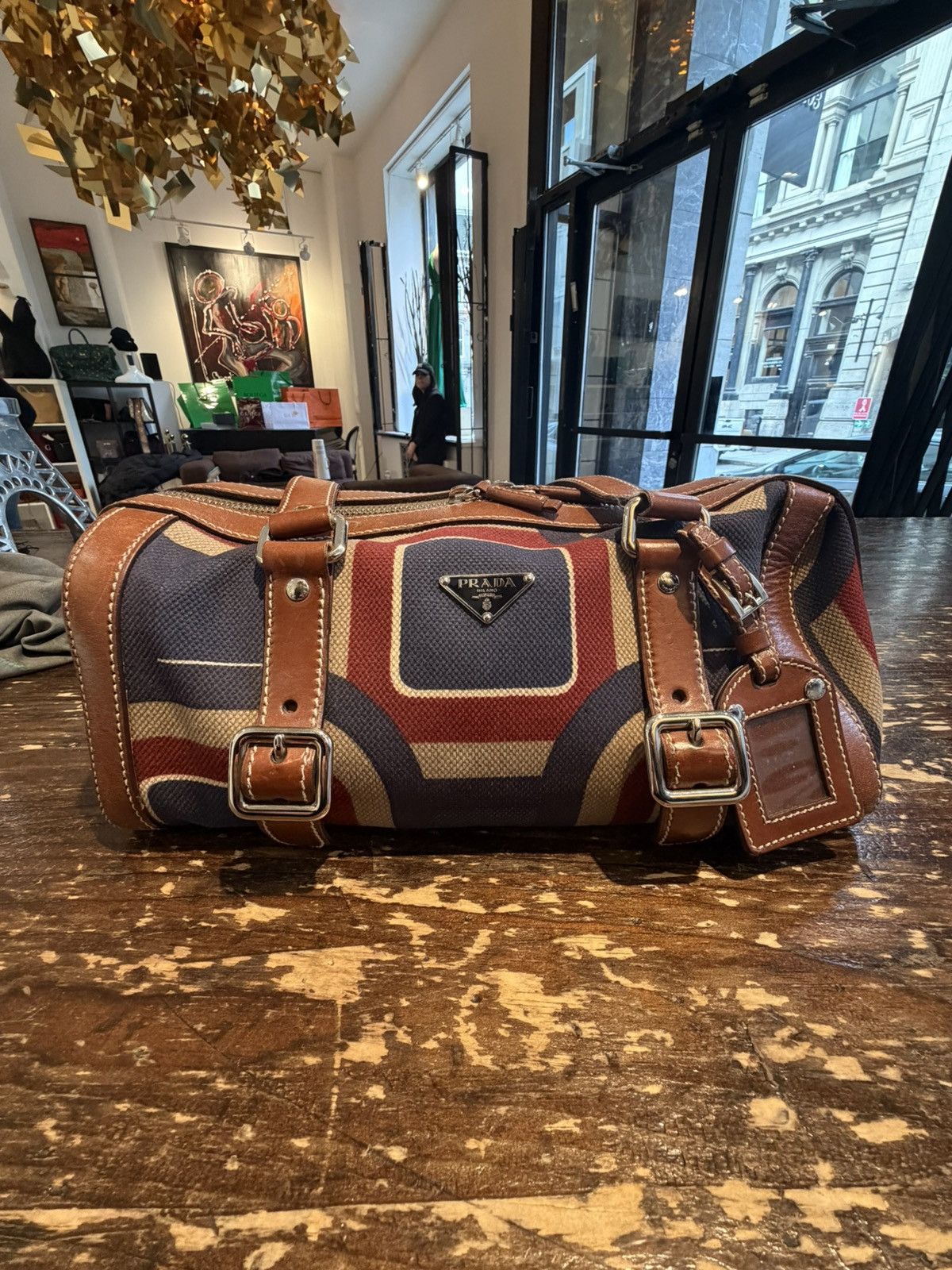 Prada Prada Geometric Canvas & Leather Doctor Bag ✨ Size ONE SIZE - 1 Thumbnail
