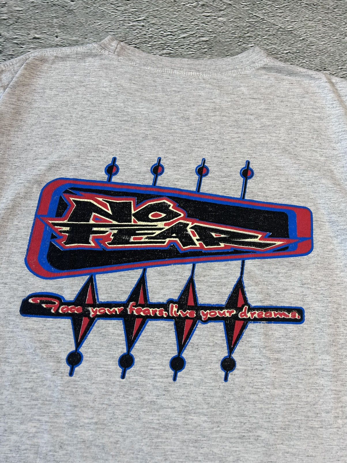 No Fear No Fear vintage T-Shirt grey Y2K single stitch Size US L / EU 52-54 / 3 - 2 Thumbnail