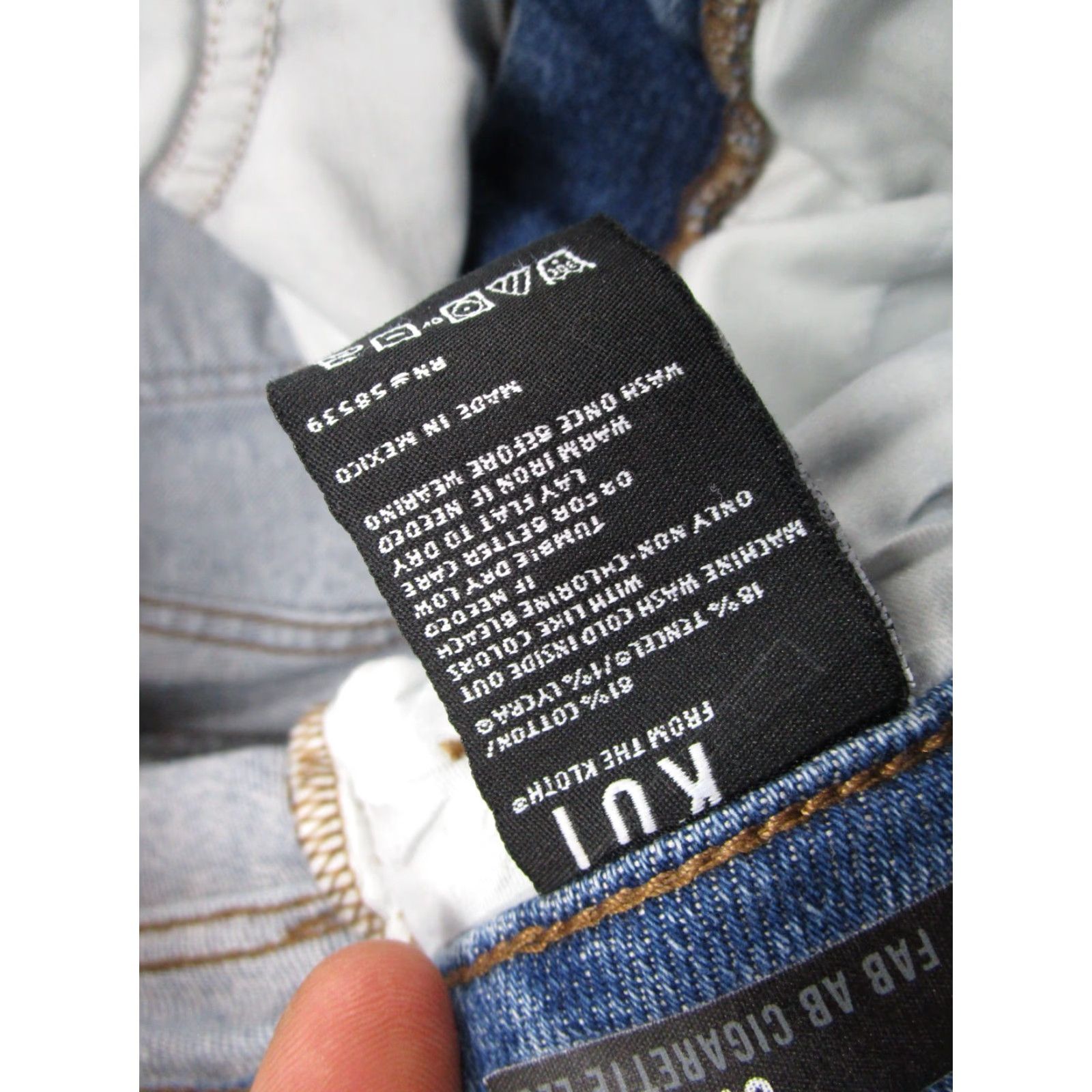 Vintage KUT from the Kloth Blue Denim Jeans Chrissie Fab Ab Cigarette Leg Size 4 Size 27" / US 4 / IT 40 - 6 Thumbnail
