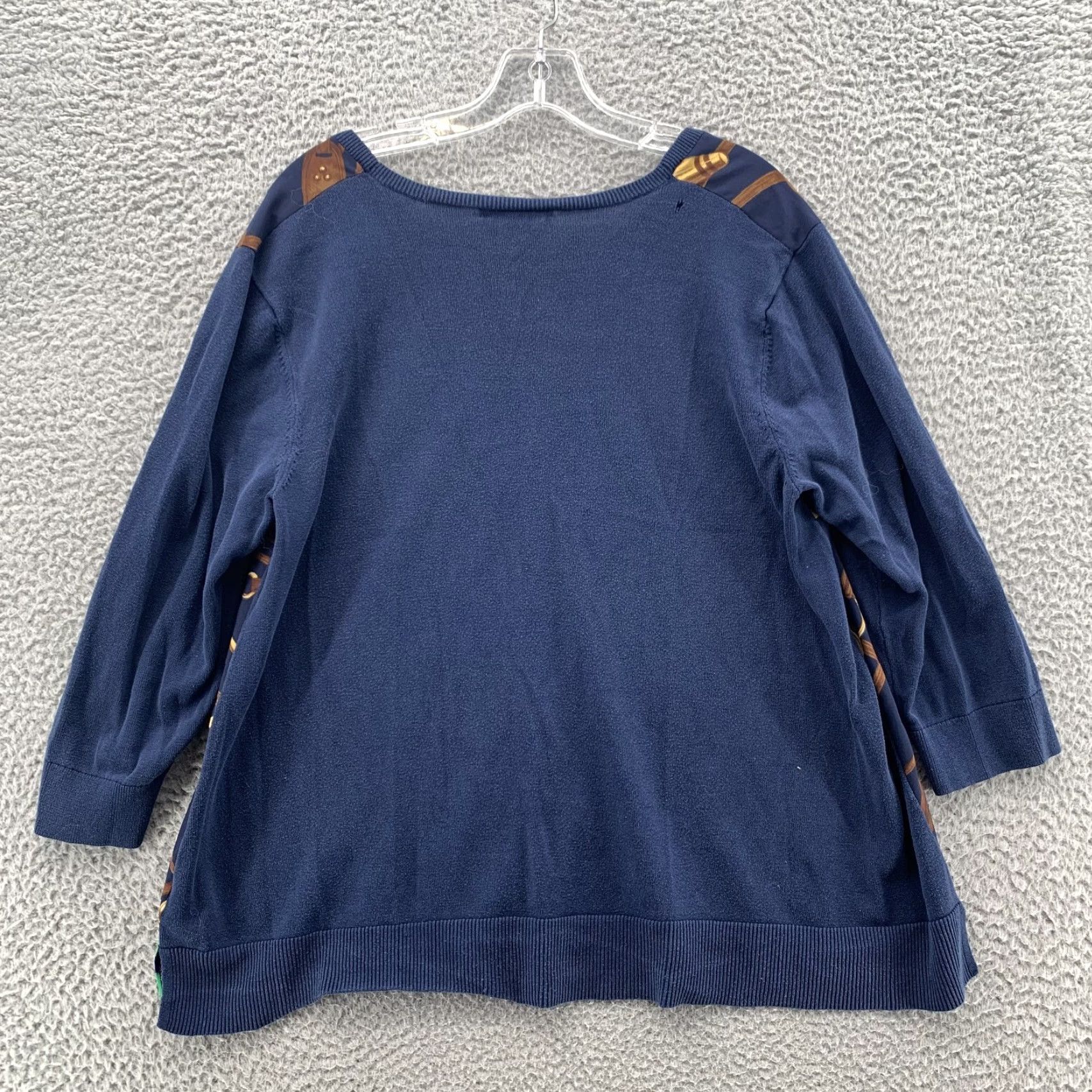 Ralph Lauren Lauren Ralph Lauren Sweater Blouse Women XL Silk Blend Baroque Gold Chain Office Size XL / US 12-14 / IT 48-50 - 3 Thumbnail