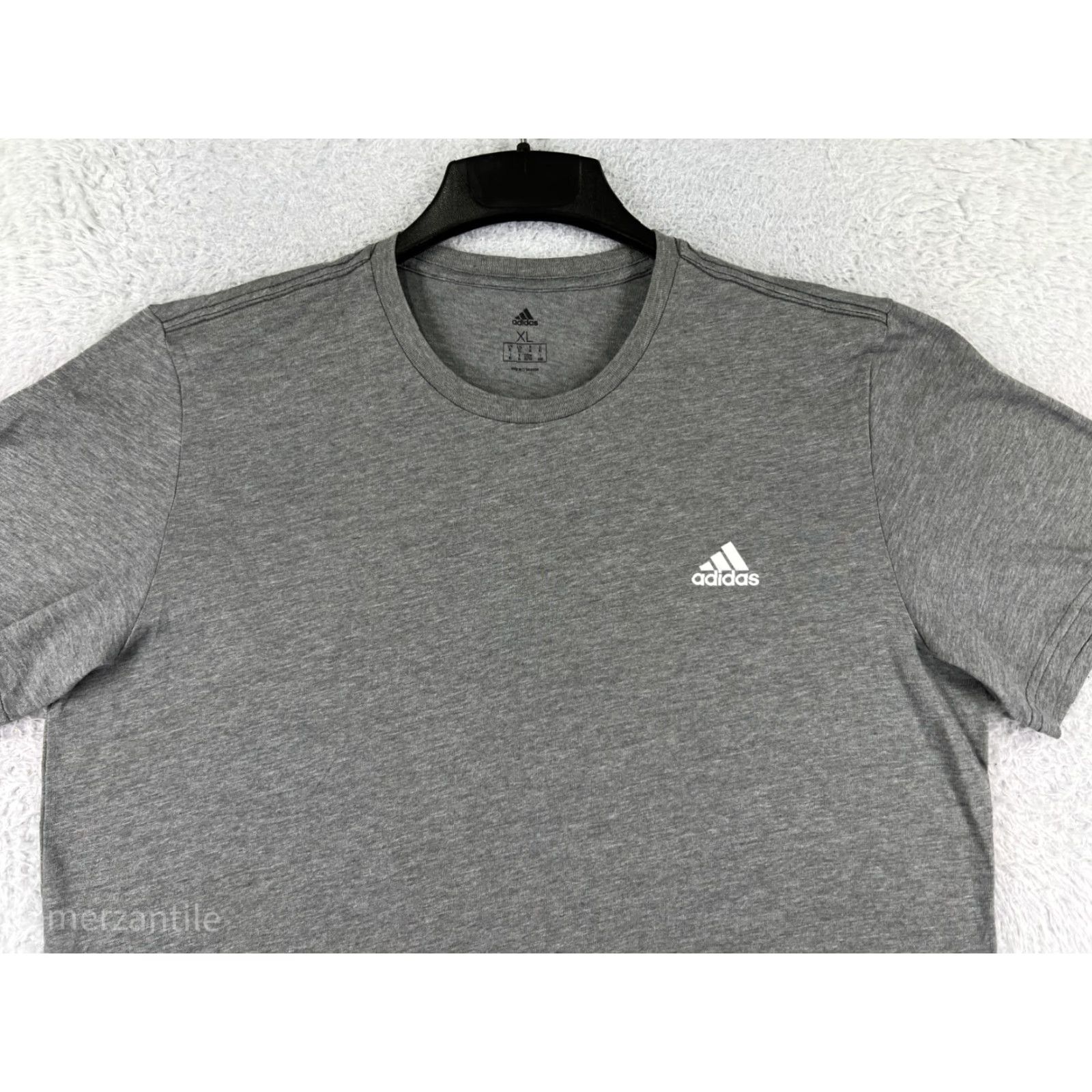 Adidas Adidas Shirt Mens XL Gray Short Sleeve Cotton Blend Gym Athletic Crew T‑Shirt Size US XL / EU 56 / 4 - 6 Thumbnail