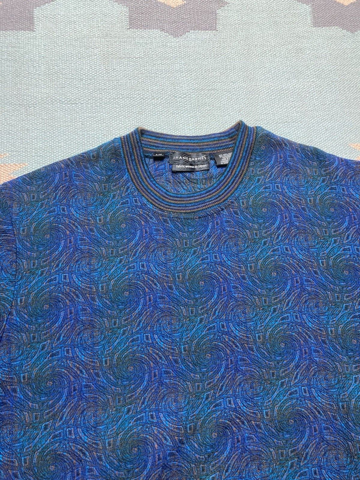 Vintage Jhane Barnes crewneck sweater shirt abstract fractal wool L Size US L / EU 52-54 / 3 - 4 Thumbnail