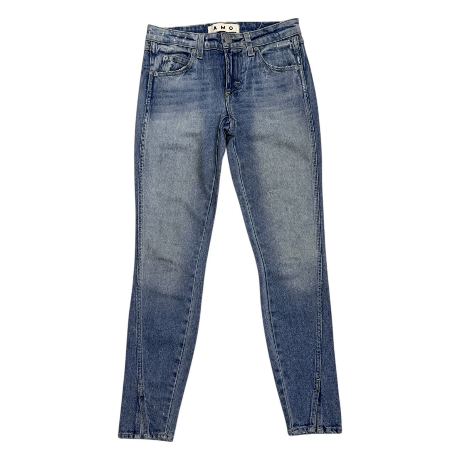 AMO AMO Twist Sweet Cheeks Designer Skinny Denim Jeans Small Size 26" / US 2 / IT 38 - 1 Thumbnail