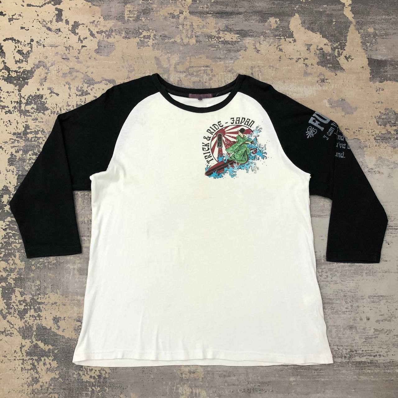Japanese Brand T419 TRICK & RIDE - JAPAN SURF TEE Size US XL / EU 56 / 4 - 3 Thumbnail