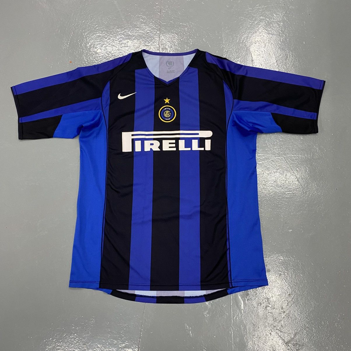 Nike Vintage 2004/2005 Inter Milan Fc Jersey Nike T90 Adriano Size US XL / EU 56 / 4 - 3 Thumbnail