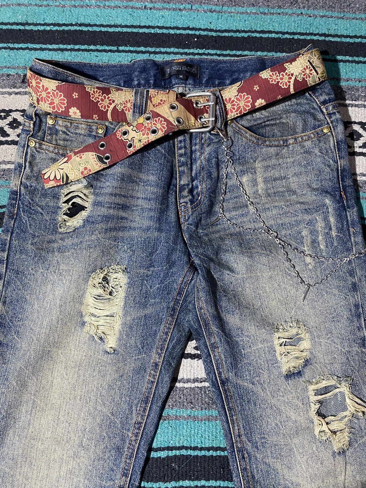 Kapital 2000s Lowbox - Distressed Claw Denim Pants Size US 31 - 3 Thumbnail