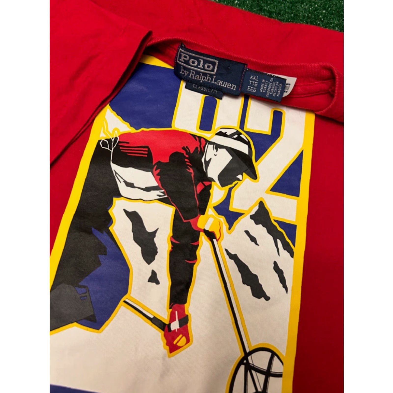 Polo Ralph Lauren VINTAGE Polo Ralph Lauren Polo Ski 92 Retro Classic Fit Men's 2XL Short Sleeve T-Shirt Red 90s Ski Hip Hop Vintage Collection Mens Size US XXL / EU 58 / 5 - 2 Thumbnail