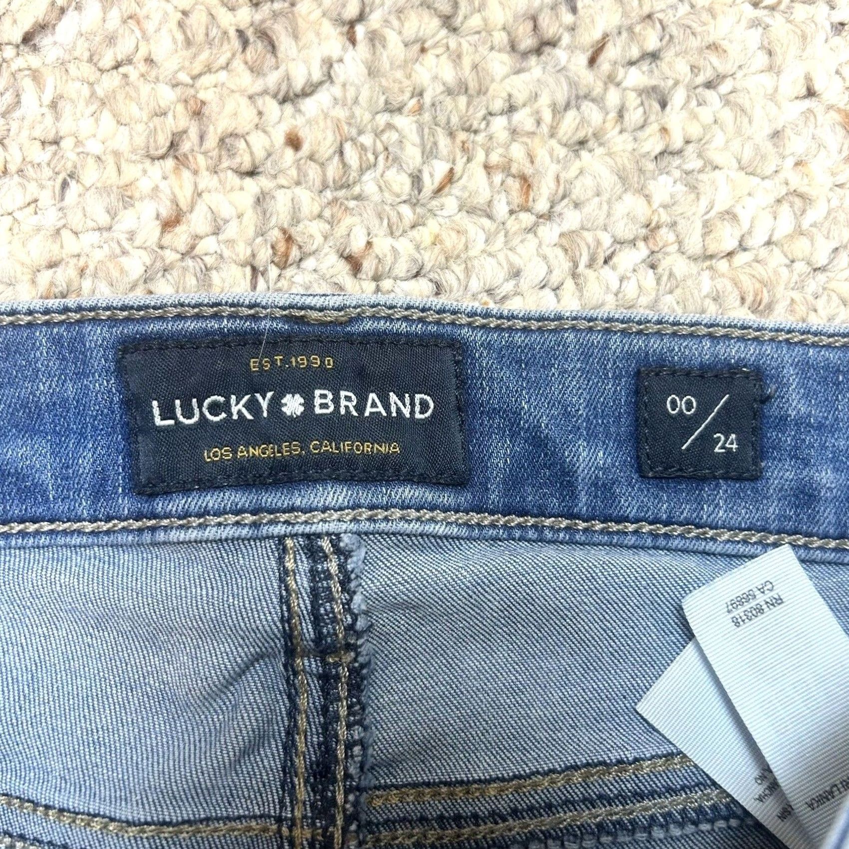 Lucky Brand VINTAGE Lucky Brand Ava Super Skinny Jeans Womens 00 / 24 Mid Rise Denim Stretch Pants Blue - Lucky Brand Jeans Womens Skinny Denim Stretch Size 25" / US 0 / IT 36 - 4 Thumbnail