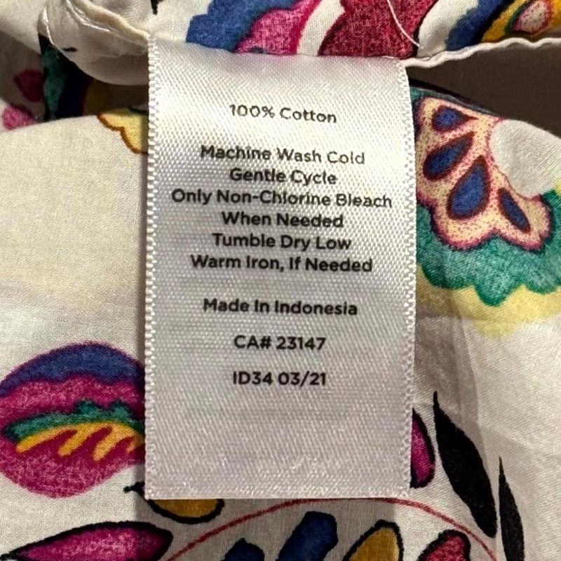 Talbots Talbots Paisley Floral Button Up Top Long Sleeve Boho 2X Size XXL / US 16-18 / IT 52-54 - 5 Thumbnail