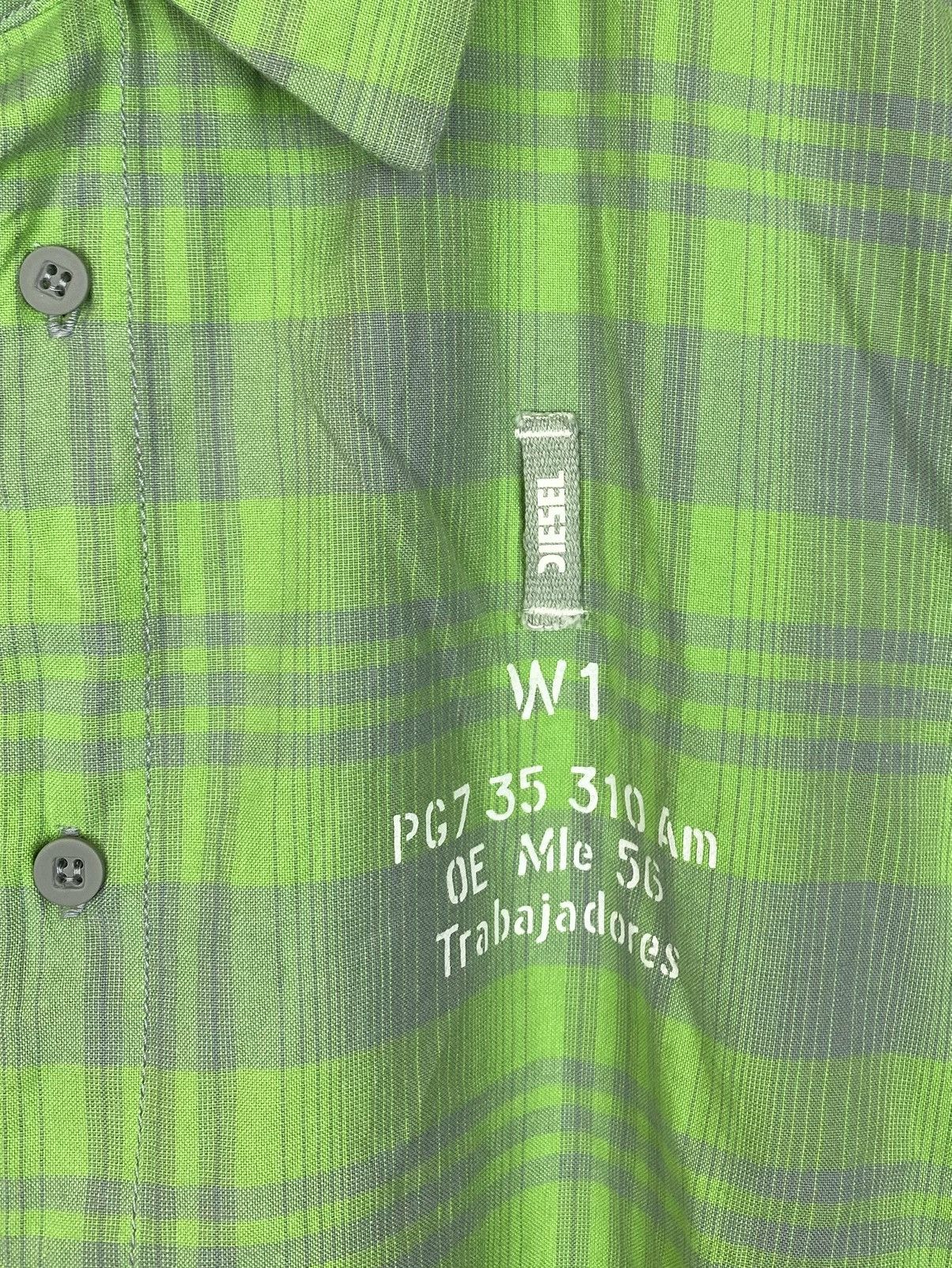 Diesel Vintage Diesel Buttons Up Plaid Shirt Long Sleeve Size XL Size US XL / EU 56 / 4 - 3 Thumbnail