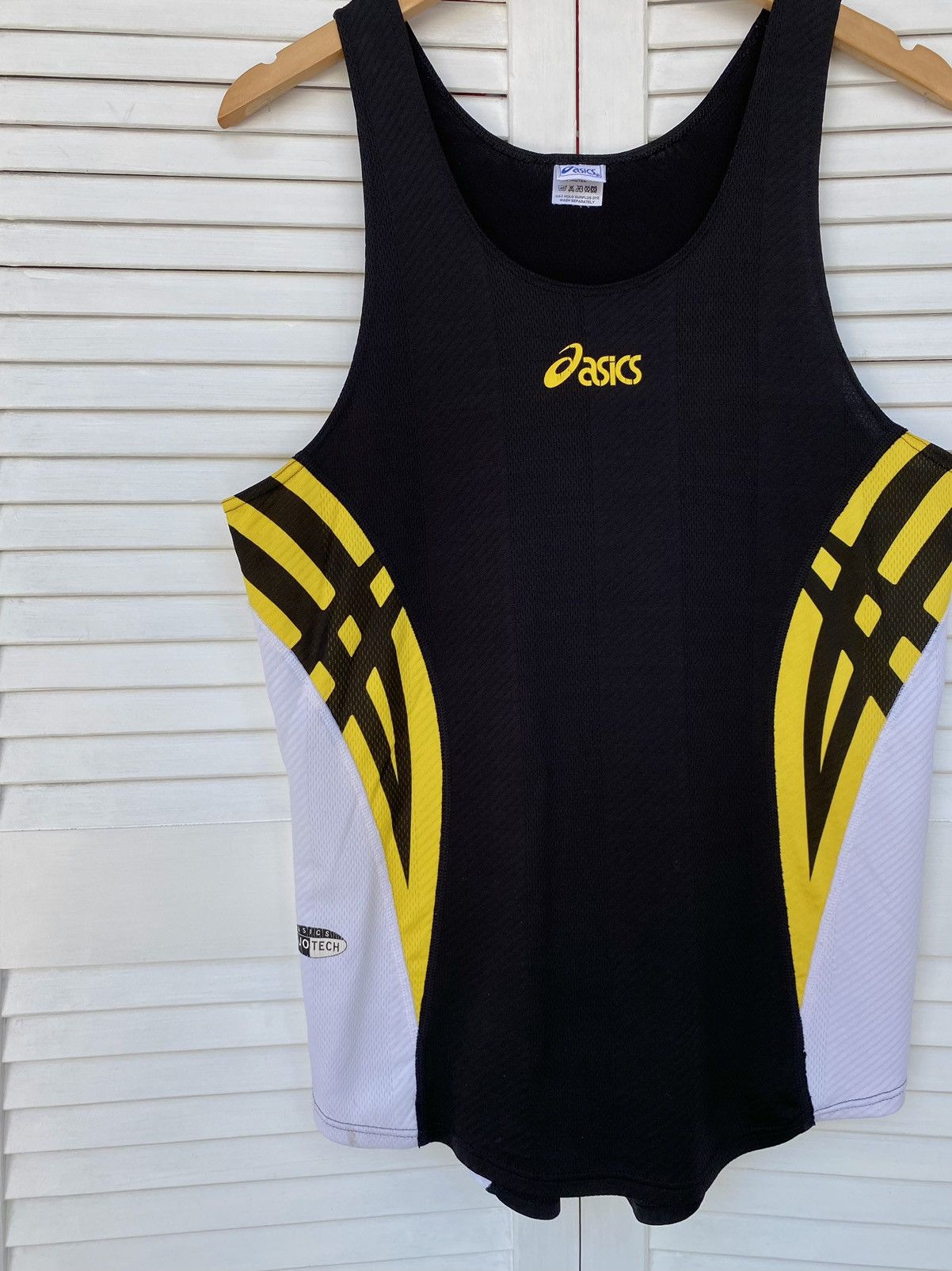 Asics × Onitsuka Tiger × Vintage Vintage Asics Duo Tech Tiger Tank Top Yellow Size US M / EU 48-50 / 2 - 12 Thumbnail