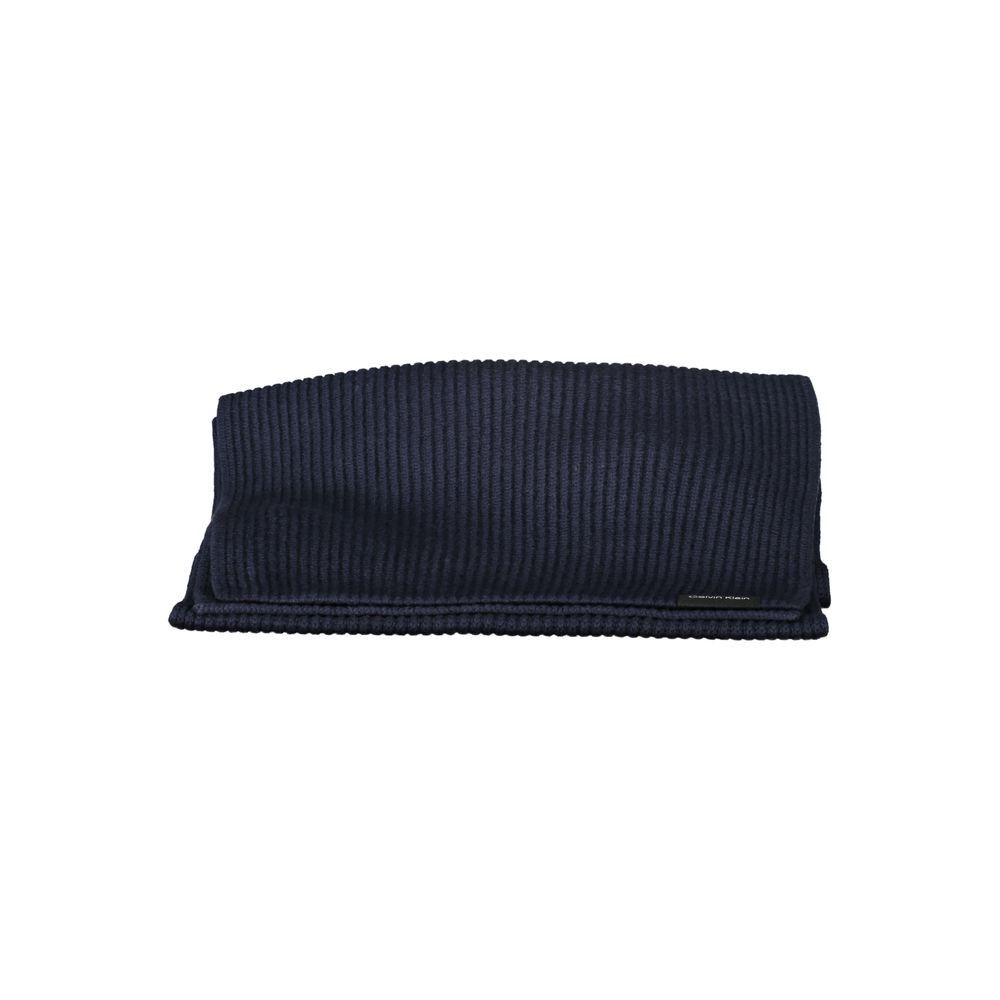 Elegant Blue Cotton Cashmere Men's Scarf