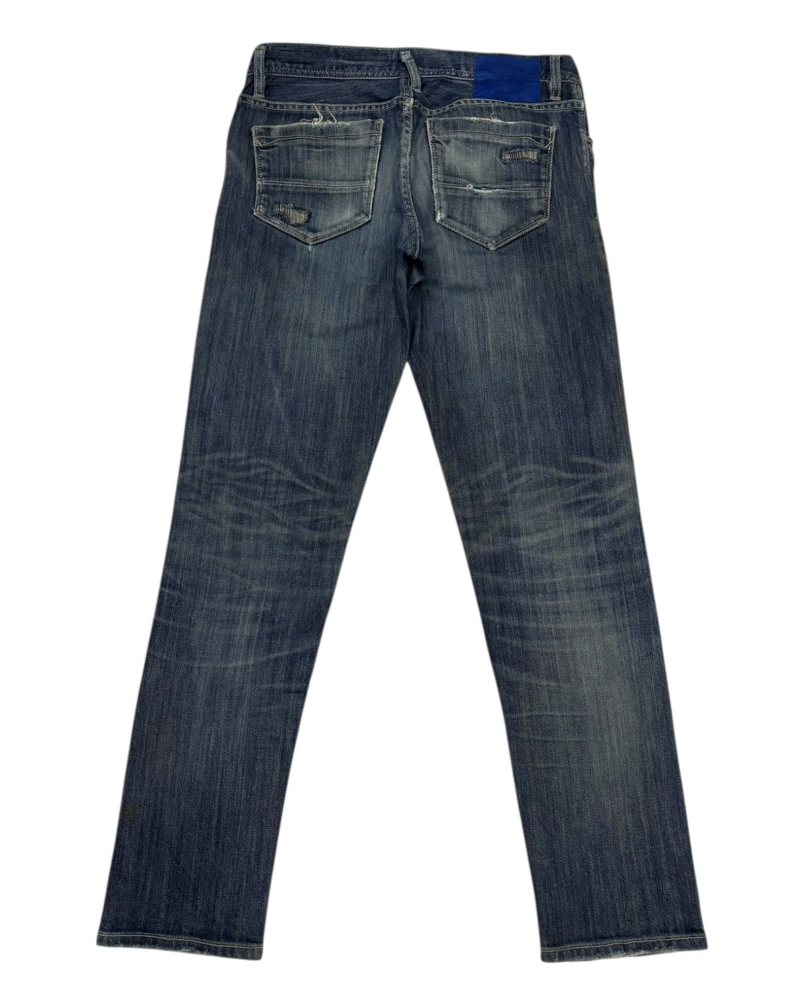 Le Grande Bleu (L.G.B.) × Nicole Club × Tornado Mart Nicole Monsieur Tapered Fit Distressed Denim Jeans Size US 31 - 3 Thumbnail