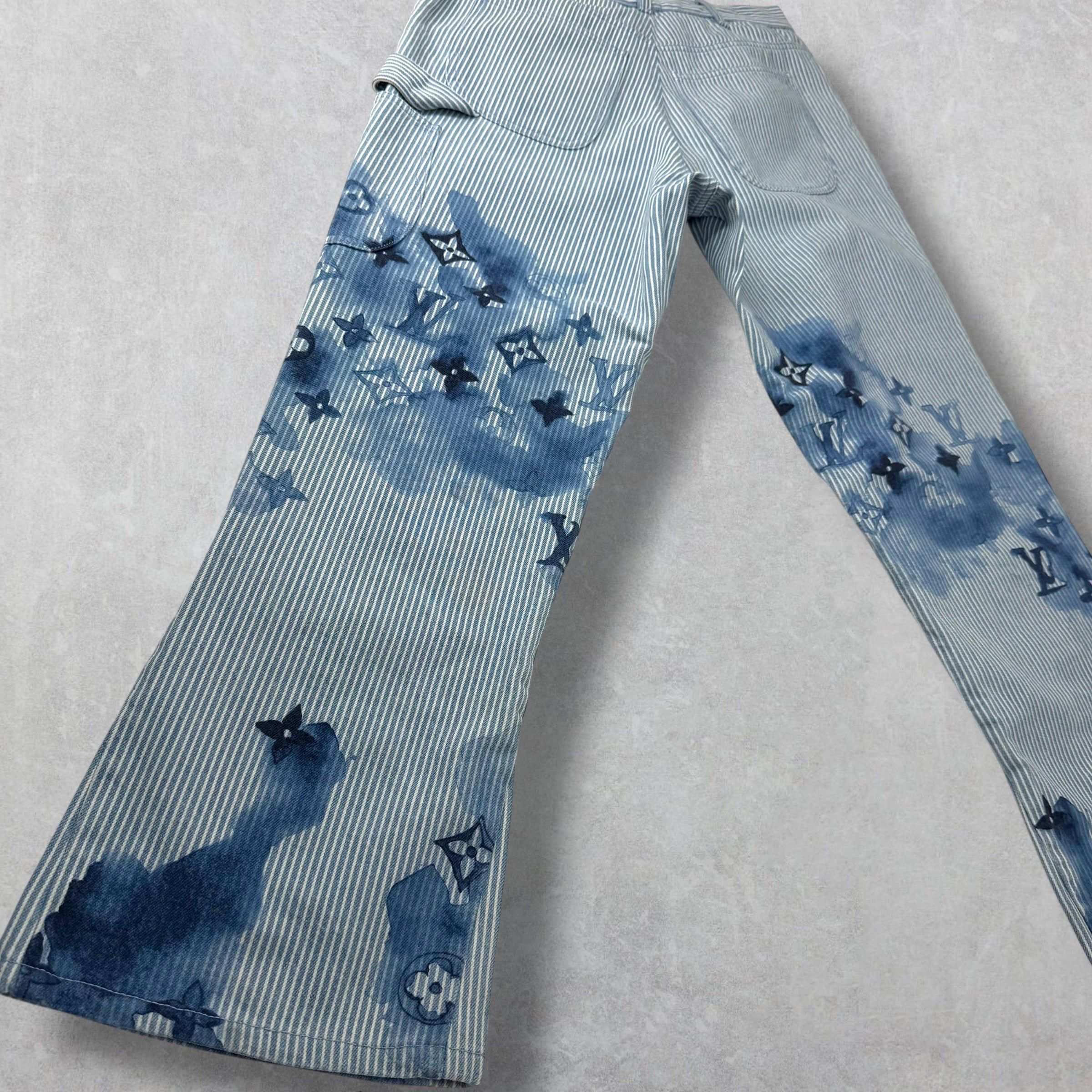 Louis Vuitton Louis Vuitton Watercolor Stripe Denim Cargo Pants 34 Size US 34 / EU 50 - 8 Thumbnail
