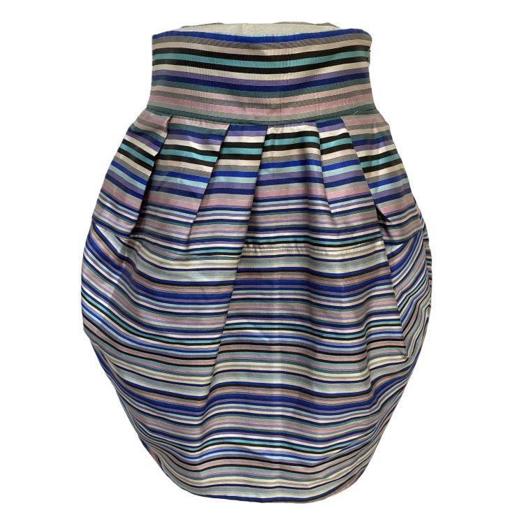 Dior Christian Dior Striped Silk Skirt Size 38 Size 27" / US 4 / IT 40 - 1 Thumbnail