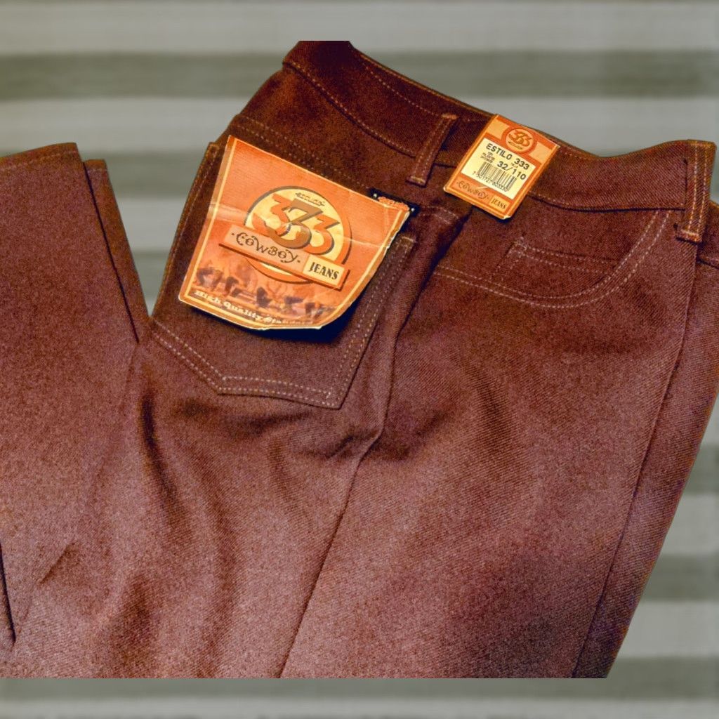 Vintage VINTAGE Escudo 333 Estilo Men's Brown Cowboy Jeans Shirt Category: Jeans? Size US 32 / EU 48 - 1 Thumbnail