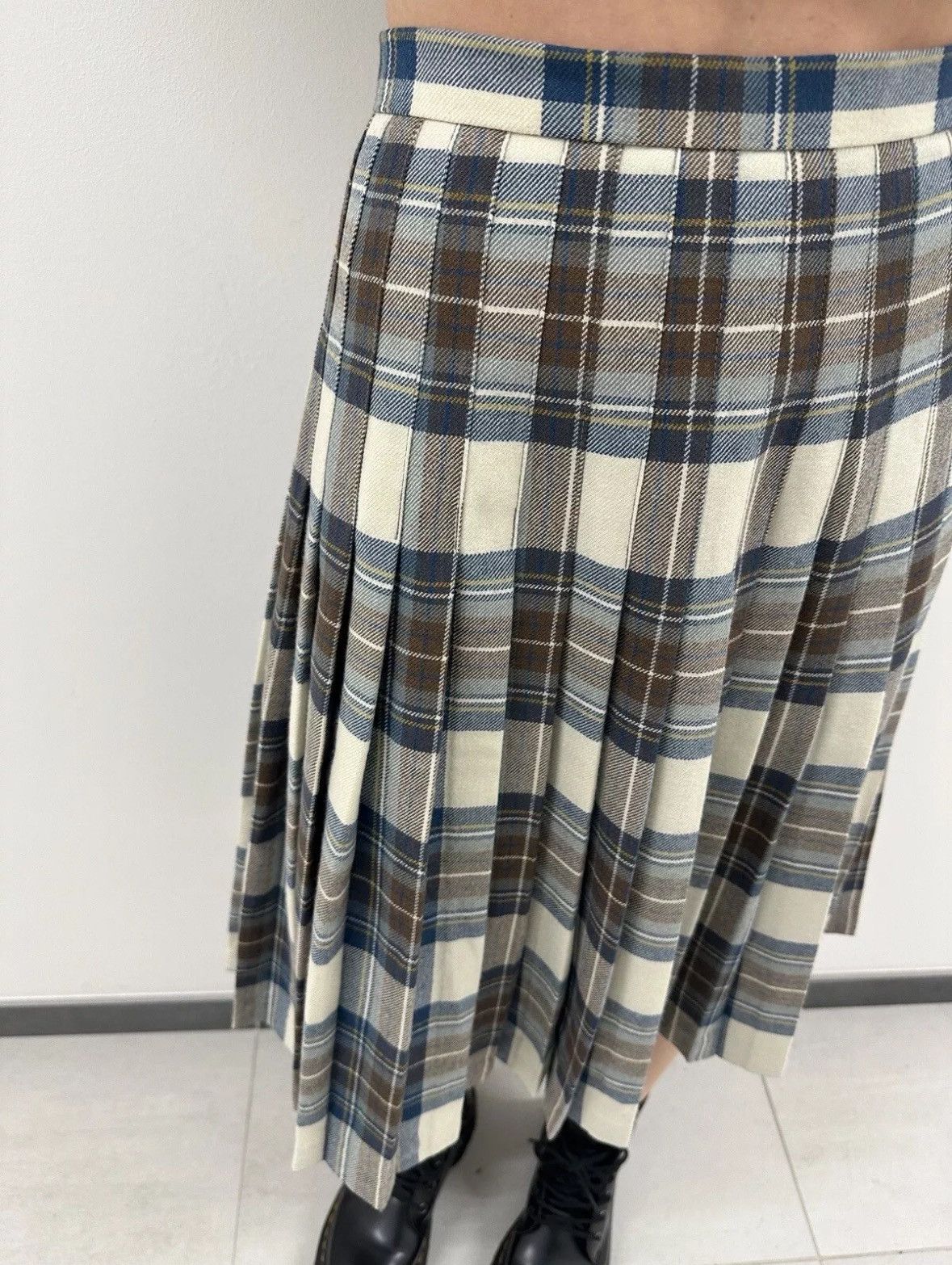 Vintage Vintage Rally Klad Wool Scotland Midi Tartan Skirt Plaid Size 24" / US 00 / IT 34 - 6 Thumbnail