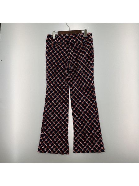 Comme des Garcons × Junya Watanabe JUNYA WATANABE CdG 01AW Patterned Wool Flared Pants Size US 29 - 2 Thumbnail