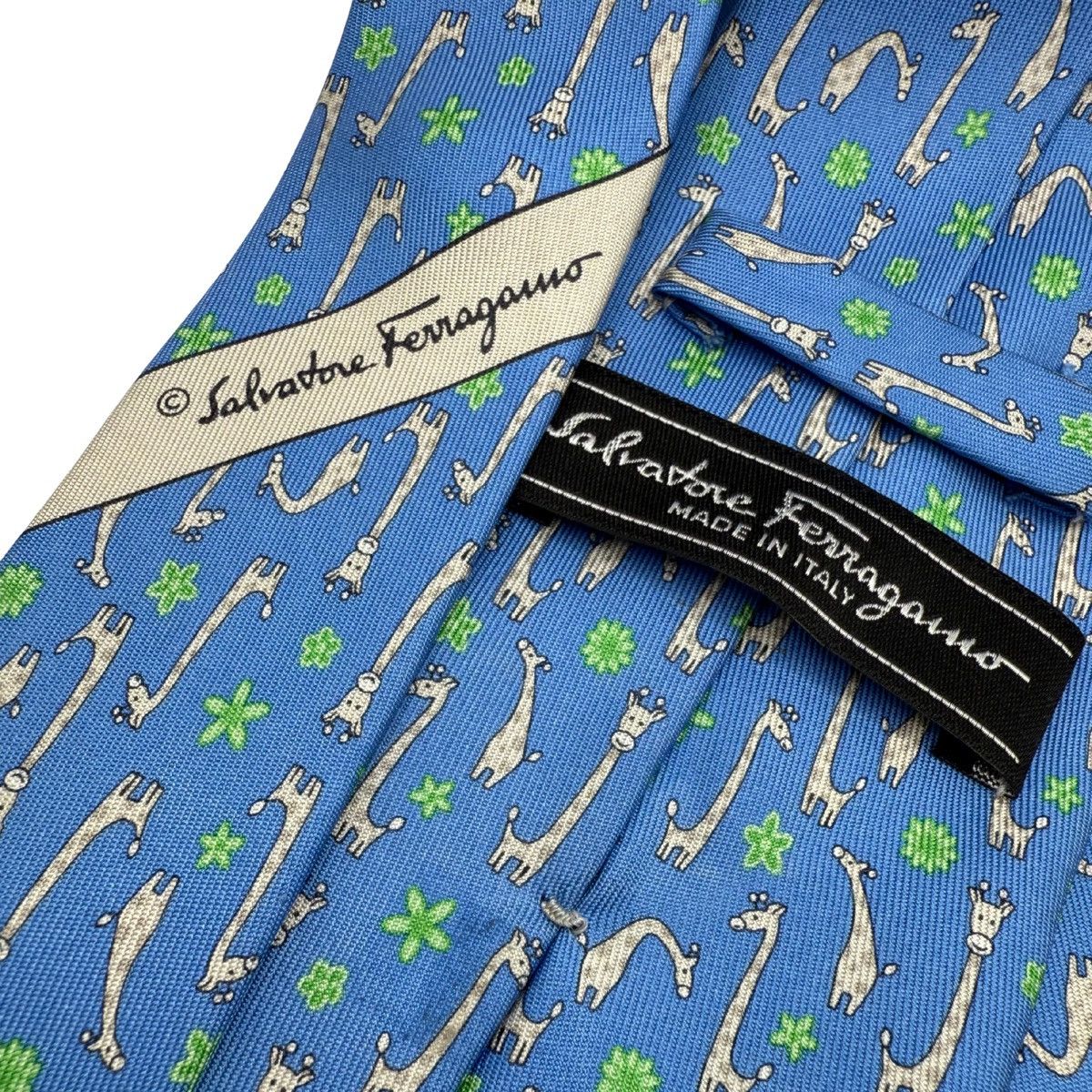Salvatore Ferragamo Salvatore Ferragamo Silk Tie, Blue, Made in Italy Size ONE SIZE - 7 Thumbnail