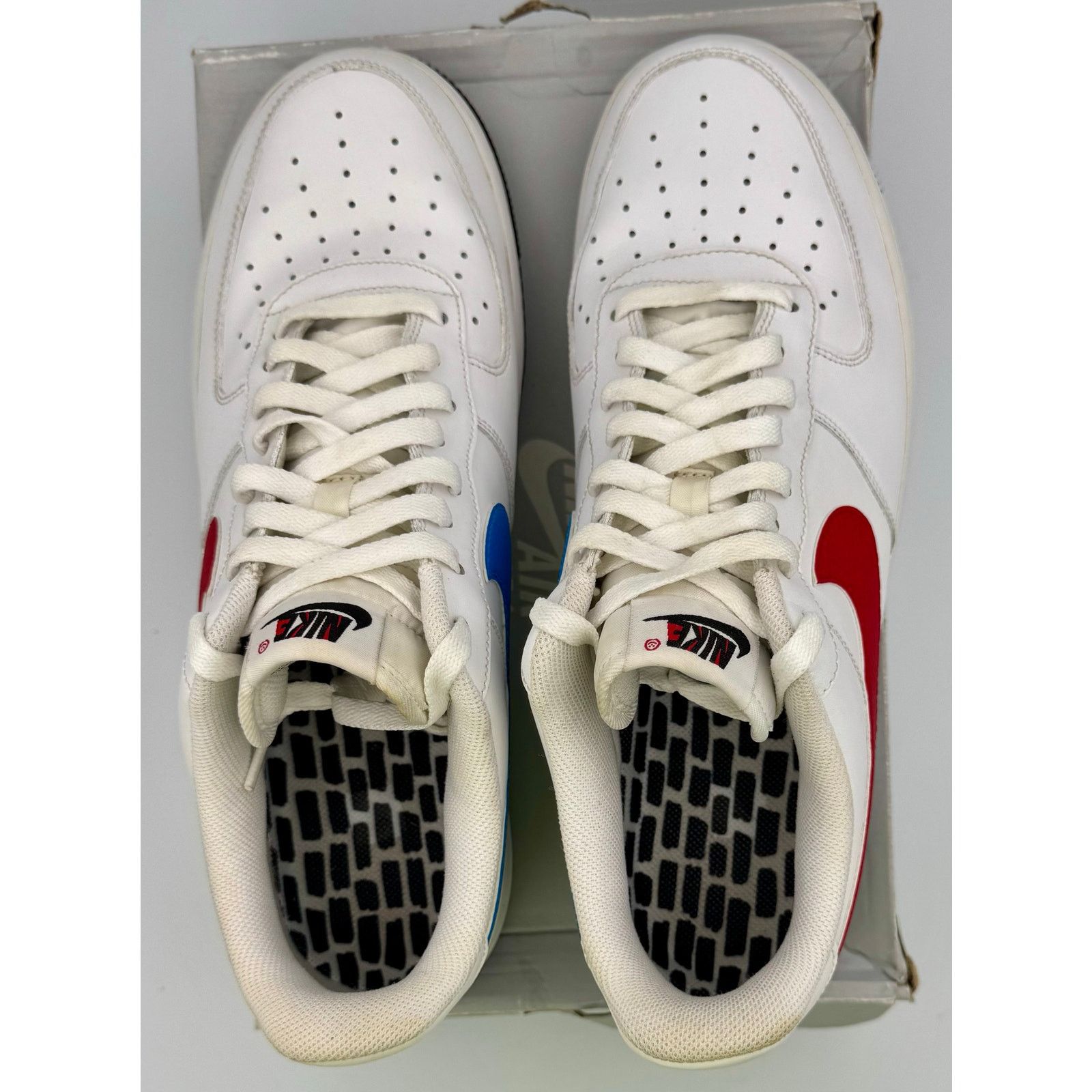 Nike Nike Air Force 1 Low White Red Blue Men's CT2816-100 - US12 Size US 12 / EU 45 - 6 Thumbnail