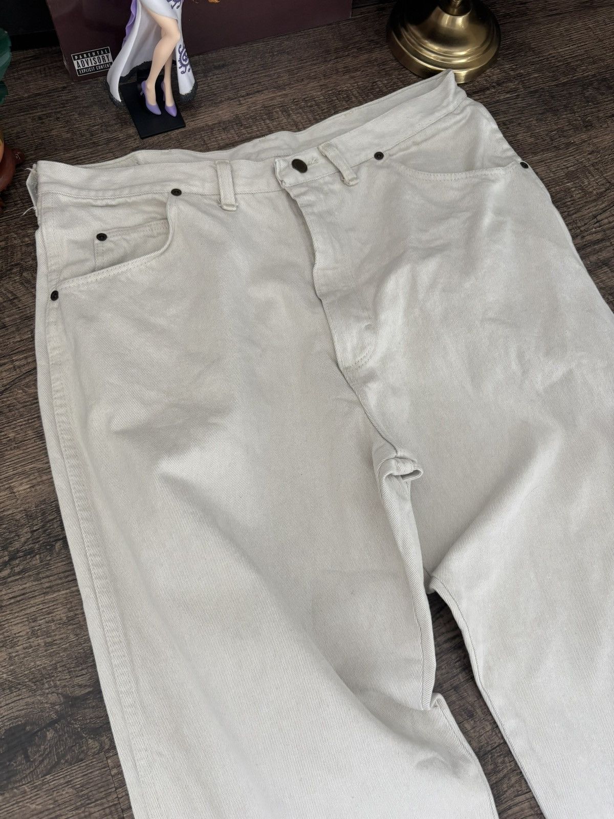 Wrangler 80s Wrangler White 38x32 Vintage Denim Jeans Size US 38 / EU 54 - 4 Thumbnail