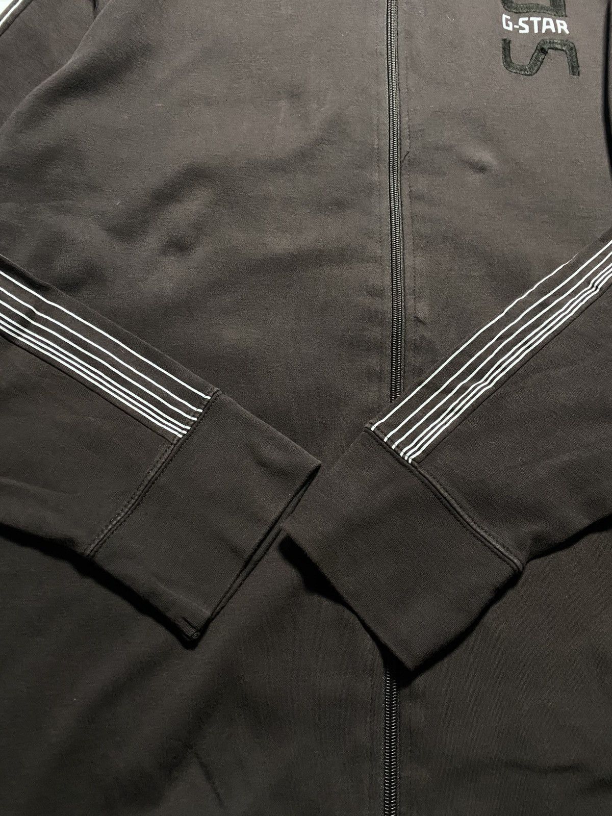 G-Star × Japanese Brand × Vintage Vintage G Star Raw Faded Brown Y2k Japanes Zip Sweatshirt Size US XL / EU 56 / 4 - 11 Thumbnail