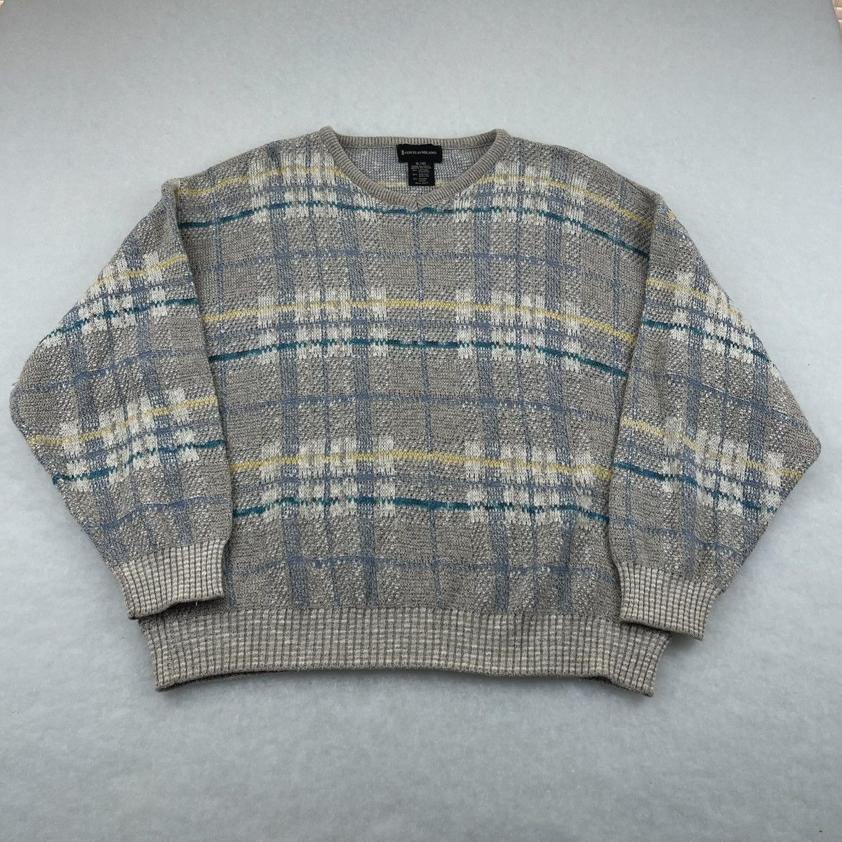 Other Vtg conte de milano sweater xl plaid gray Size US XL / EU 56 / 4 - 1 Thumbnail