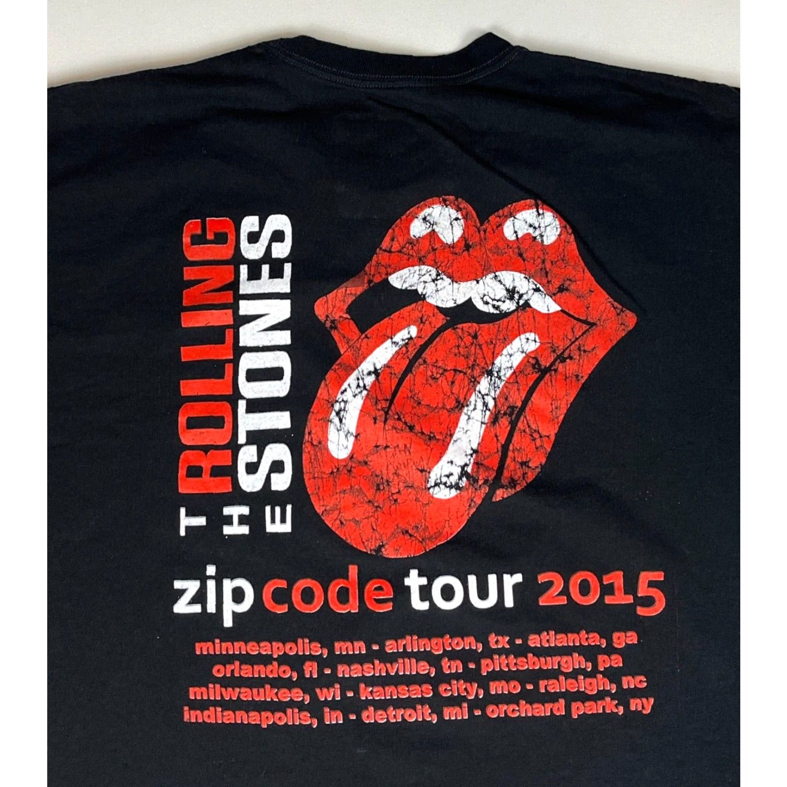 Vintage VINTAGE The Rolling Stones Zip Code Tour 2015 T-Shirt Double-Sided XL Black Cotton Crew Neck Short Sleeve Men Mus ic Rock Shirt XXL Size US XL / EU 56 / 4 - 3 Thumbnail