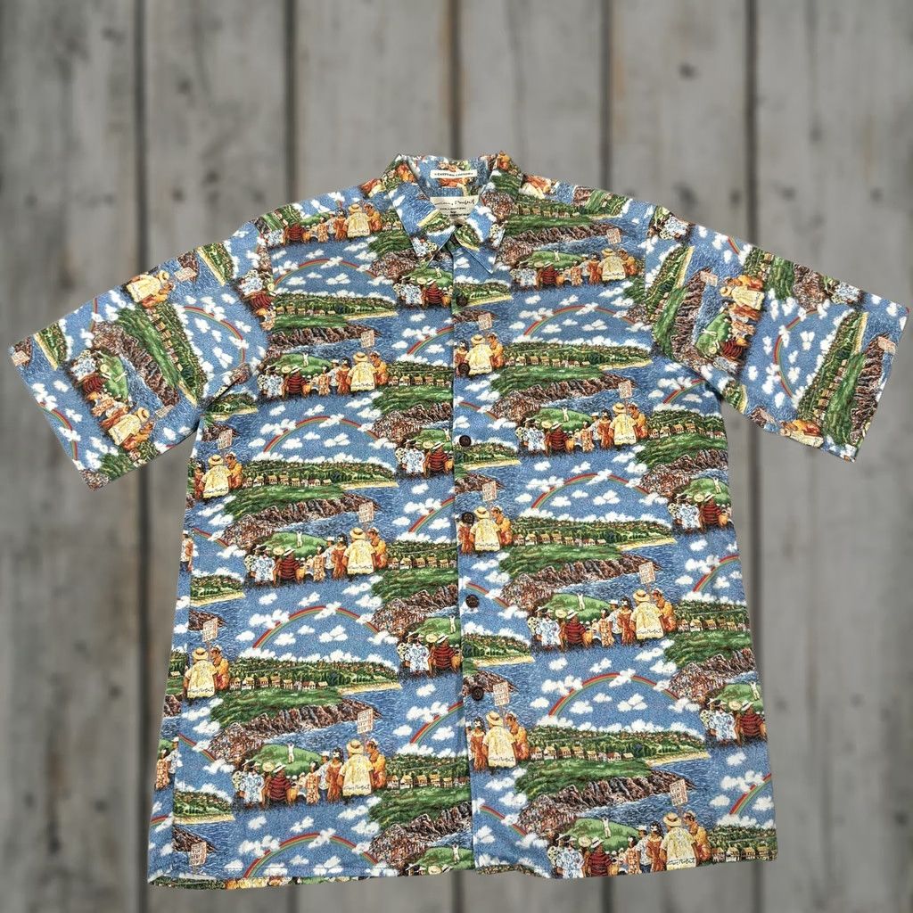 Reyn Spooner Reyn Spooner Shirt Mens M Blue Hawaiian Button-Up Graphic Print Golf Beach Size US M / EU 48-50 / 2 - 1 Thumbnail