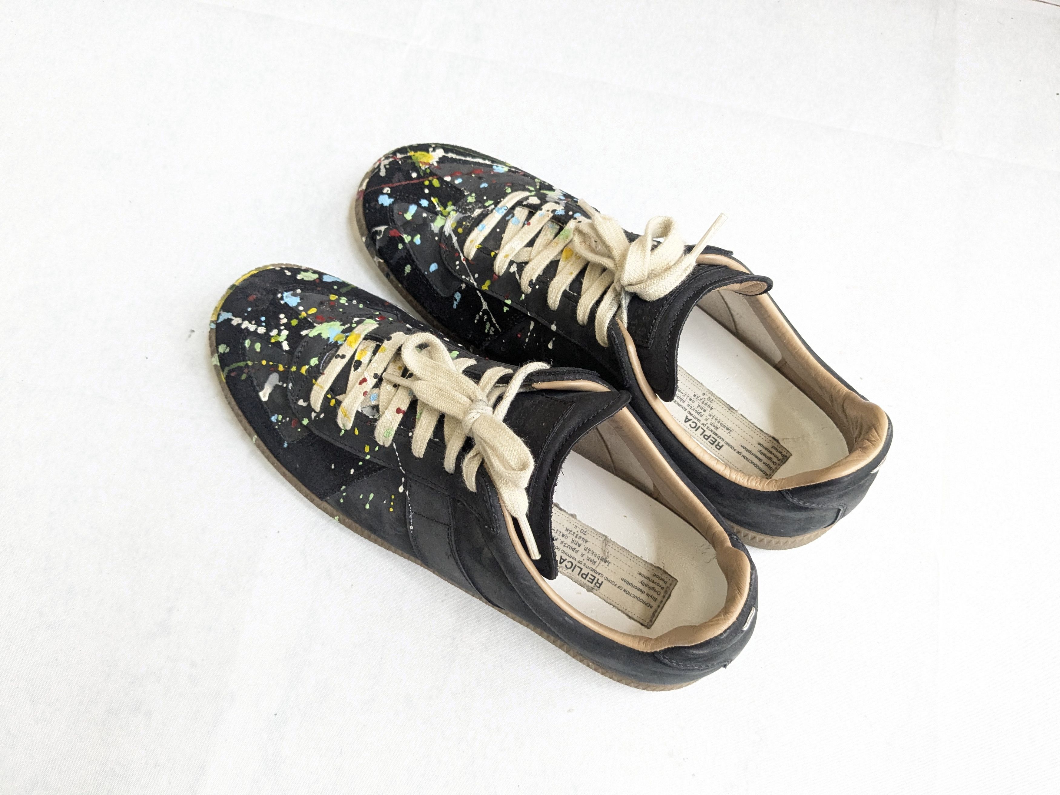Maison Margiela Maison Margiela Replica GAT Paint Splatter Black 9 42 Low Size US 9 / EU 42 - 13 Thumbnail