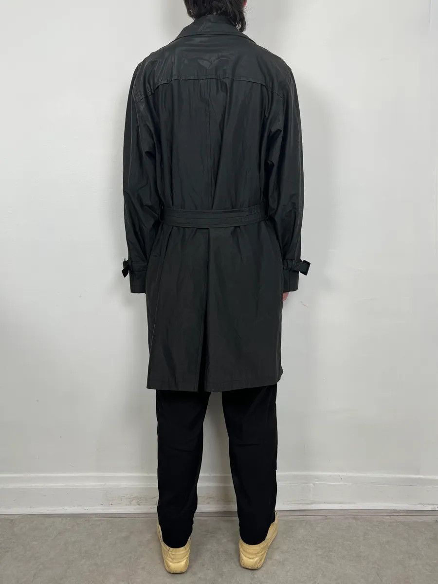 Vintage 2000s Gianni Versace Black Classy Premium Belted Trench Coat Size US M / EU 48-50 / 2 - 3 Thumbnail
