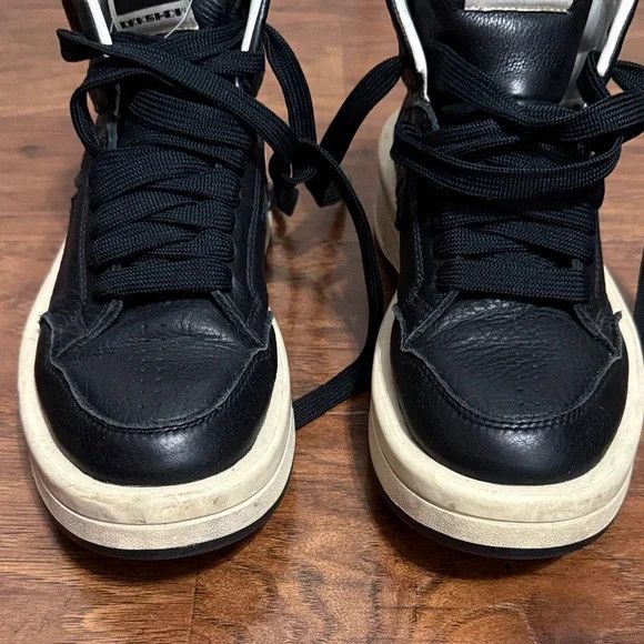 Converse × Rick Owens Drkshdw DRKSHDW TURBOWPN Mid Black Cloud Cream Sneakers Size US 6 / EU 39 - 3 Thumbnail