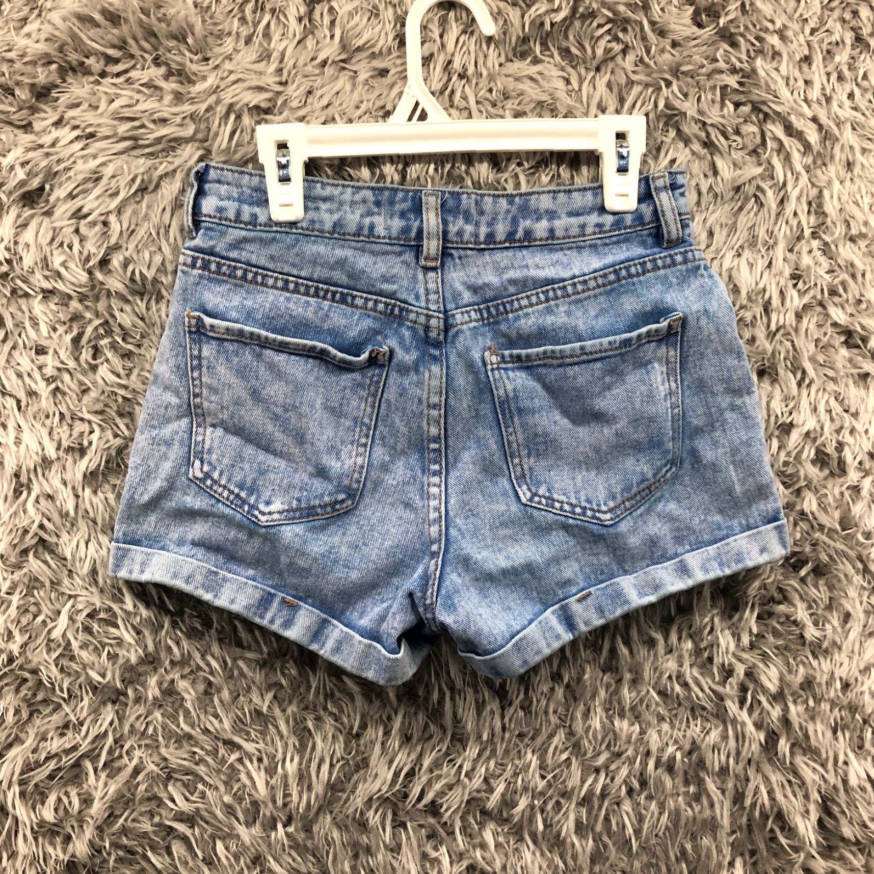 Pacsun PacSun Shorts Womens Size 25 Mid Rise Dark Wash Blue Denim Jean Mom Size 42" / US 20 - 4 Thumbnail