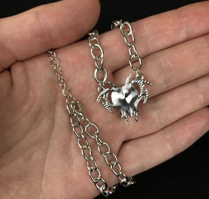 Jewelry Crystal Heart Chain Necklace Size ONE SIZE - 2 Thumbnail