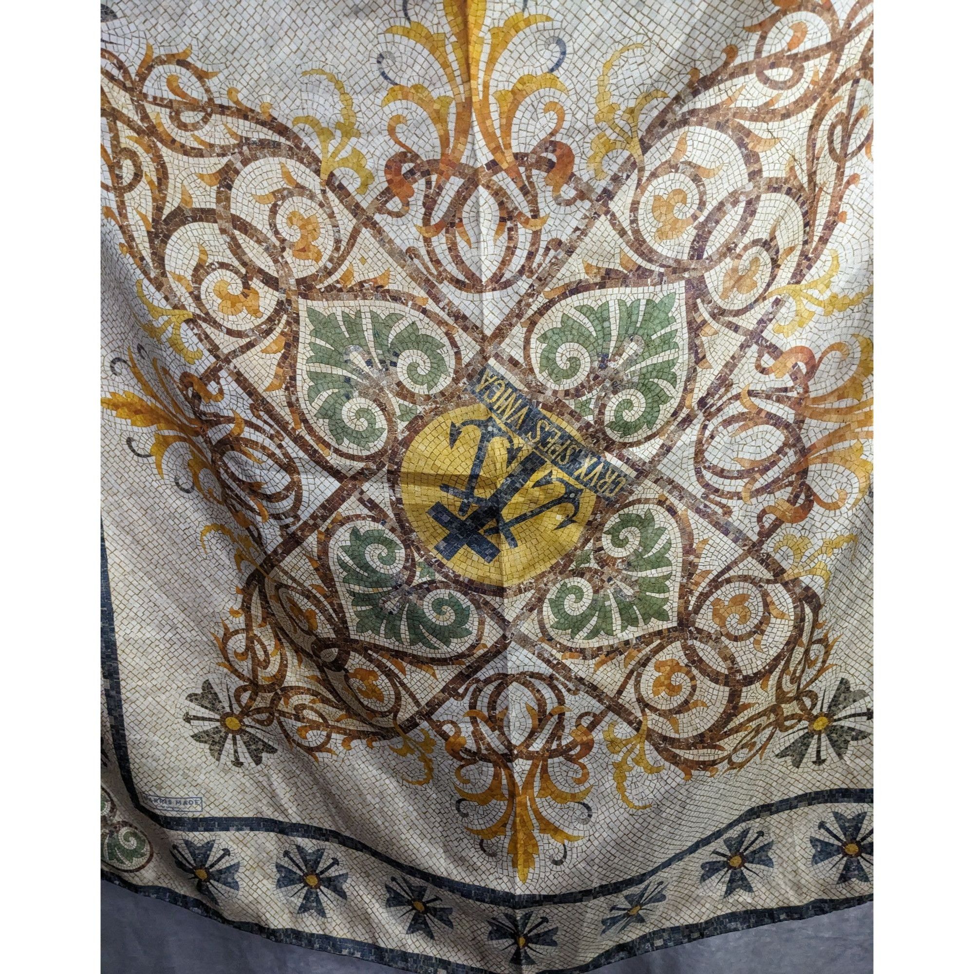 Other Vintage Harris Made England 100% Silk Scarf Medieval Mosaic Size ONE SIZE - 7 Thumbnail
