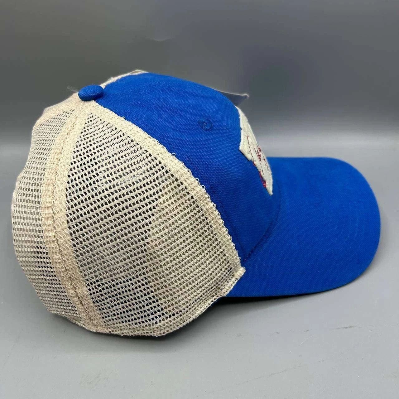 The Game Kansas Jayhawks NCAA Trucker Hat Men Blue White Snap Back Size ONE SIZE - 6 Thumbnail