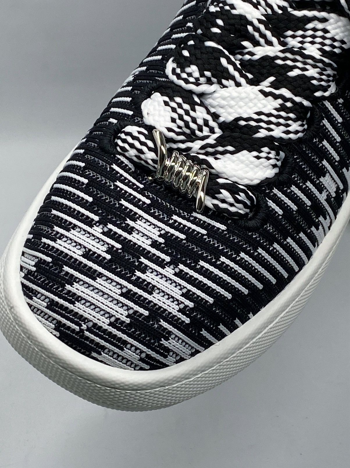 Burberry Burberry Black & White Check Knit Box Sneakers size 37 Size US 7 / IT 37 - 8 Thumbnail