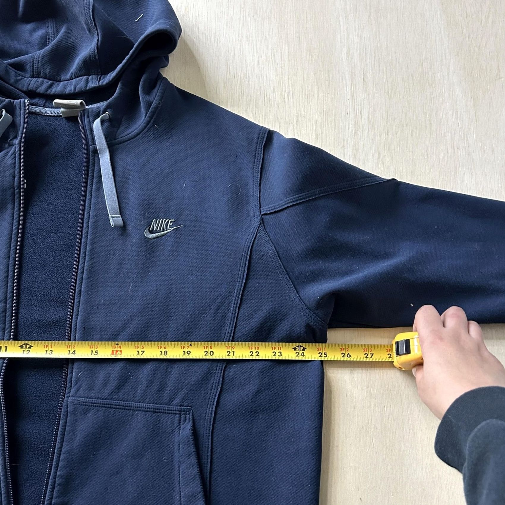 Nike Nike Hoodie Mens XL Blue Fleece Full Zip Swoosh Logo Sweatshirt Size US XL / EU 56 / 4 - 7 Thumbnail