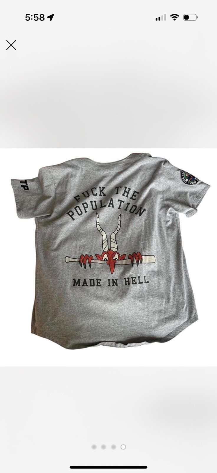 Fuck The Population fuck the population baseball tee Size US L / EU 52-54 / 3 - 4 Thumbnail
