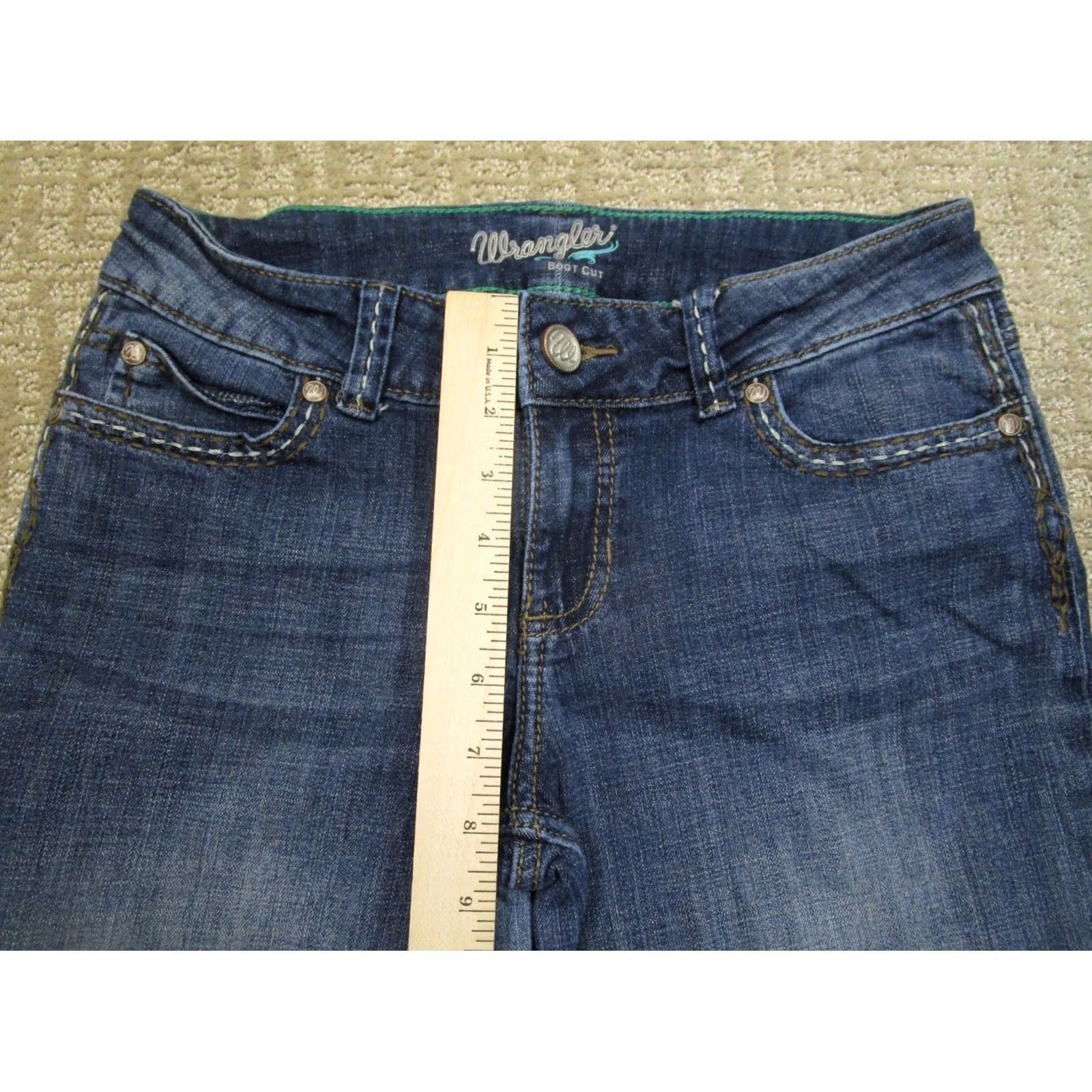 Wrangler Wrangler Jeans Women 6 Blue Low Rise Bootcut Western Denim Pants Curvy Stretch Size 28" / US 6 / IT 42 - 6 Thumbnail