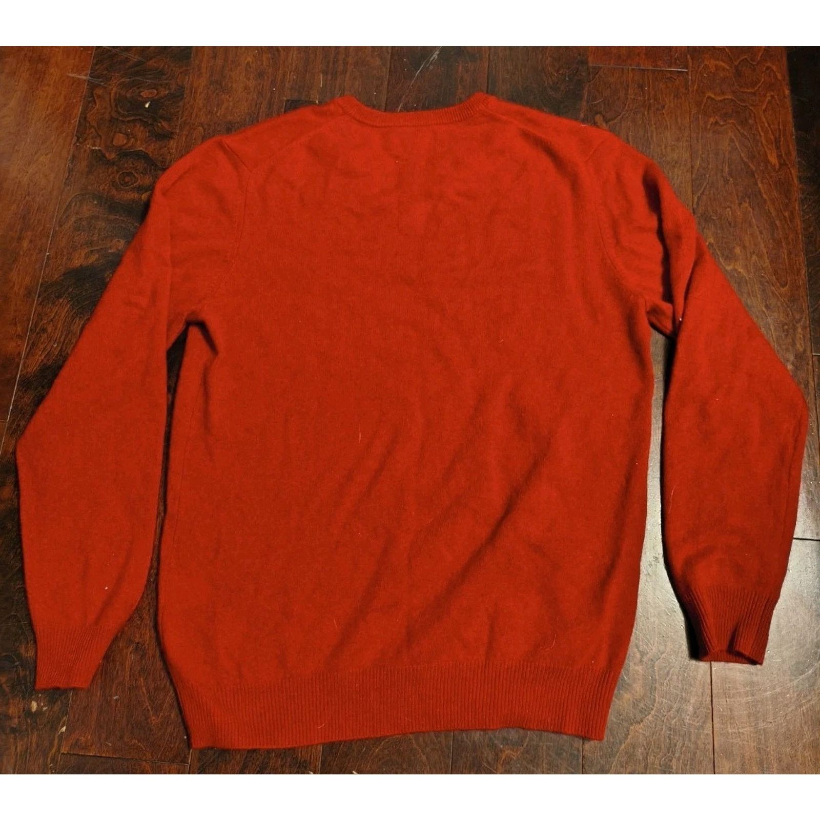 Club Room Club Room M Red 100% Cashmere V-Neck Knit Pullover Sweater Size US M / EU 48-50 / 2 - 6 Thumbnail