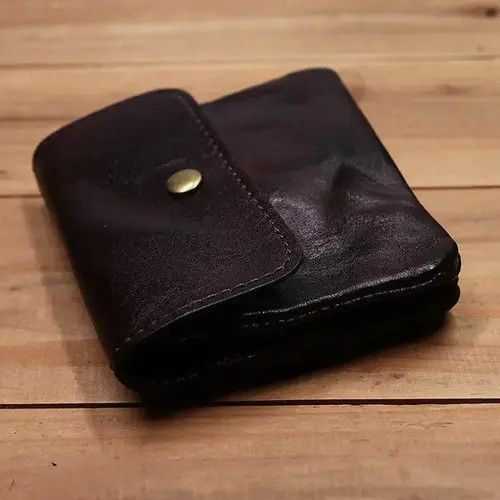 Japanese Brand Genuine Leather Wallet For Men Women Vintage Handmade Size ONE SIZE - 3 Thumbnail